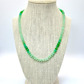 Knotted Ombre Chrysoprase Necklace