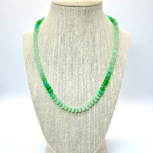 Knotted Ombre Chrysoprase Necklace