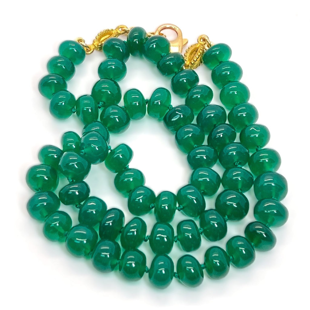 Knotted Green Onyx Necklace