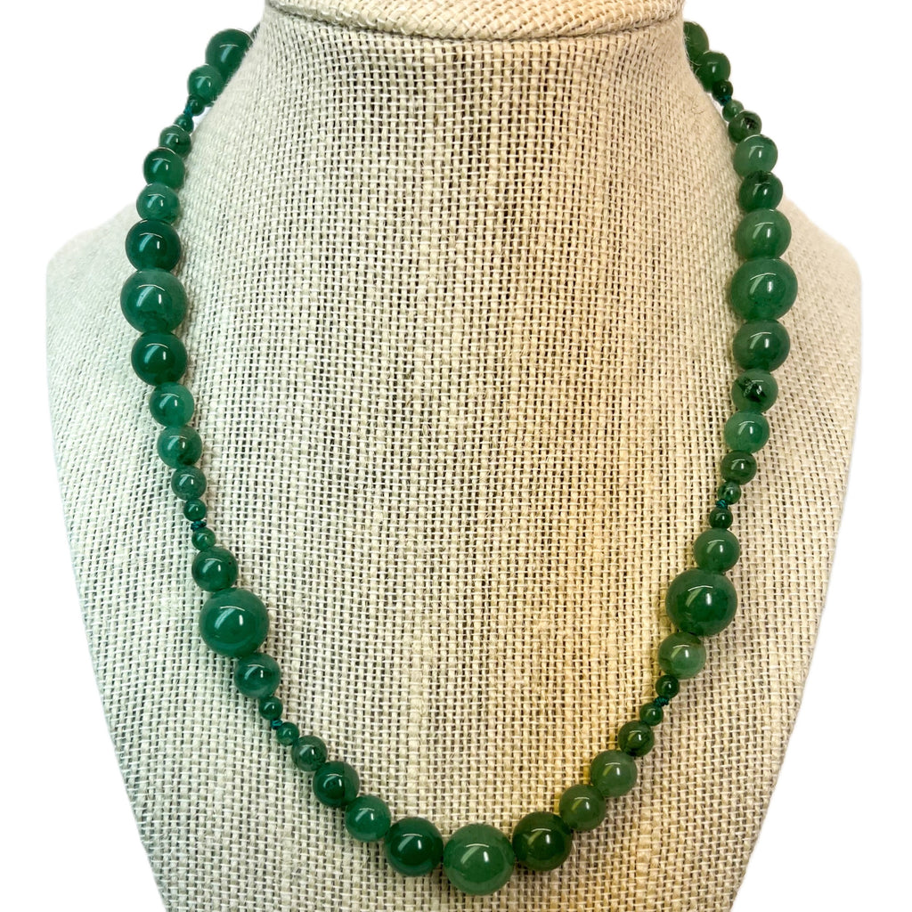 Aventurine Knotted Bubble Necklace