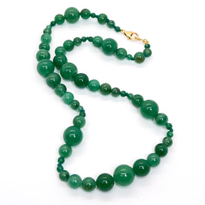 Aventurine Knotted Bubble Necklace