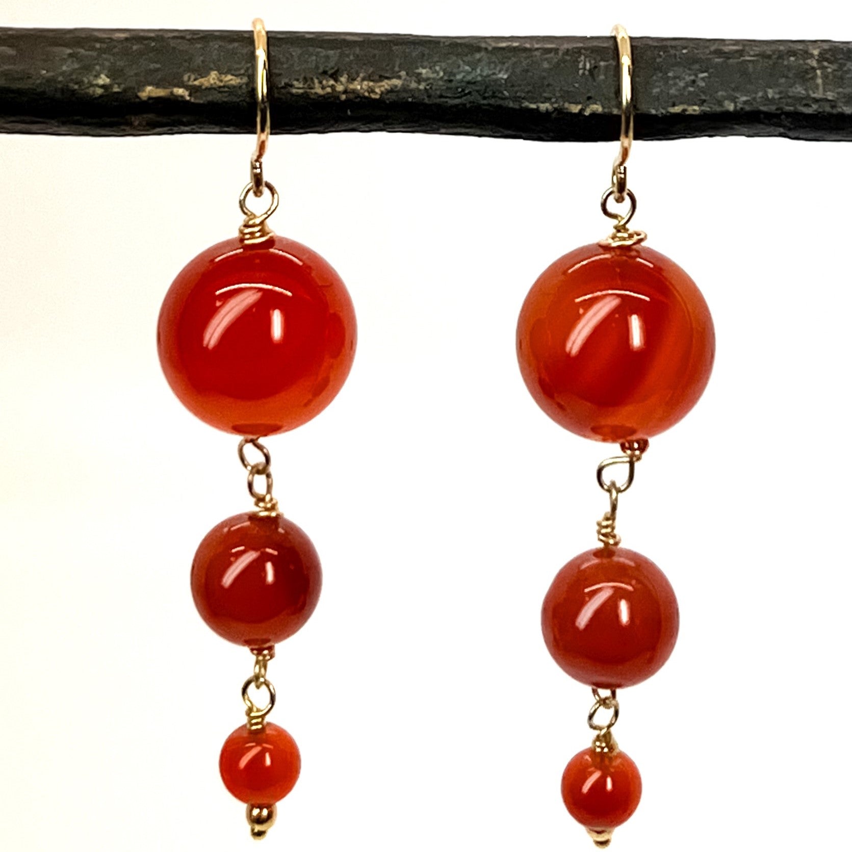 Carnelian Bubble Earrings