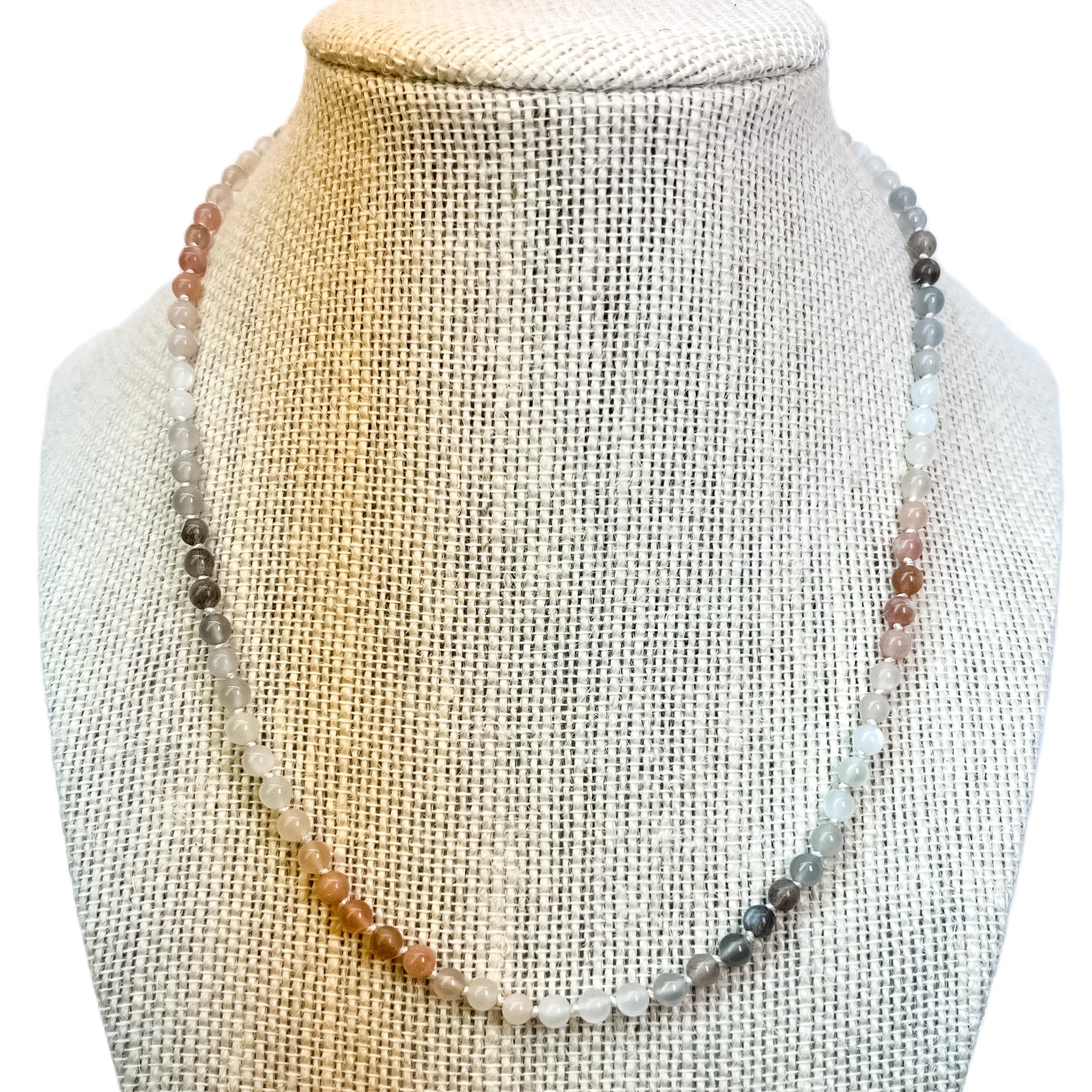 Knotted Tiny Moonstone Necklace