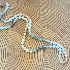 Knotted Tiny Moonstone Necklace