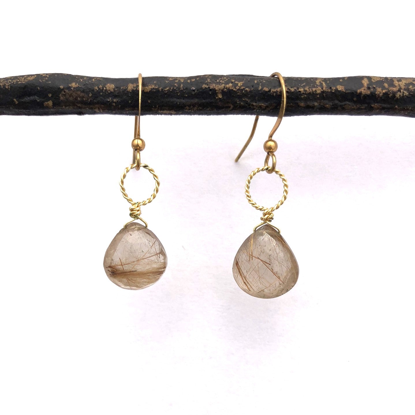 Rutiled Quartz Drop Earrings