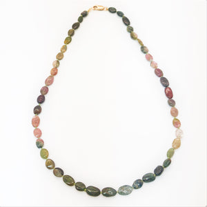Hand Knotted Rainbow Tourmaline Necklace