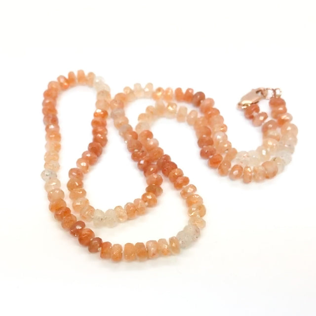 Knotted Ombre Sunstone Necklace